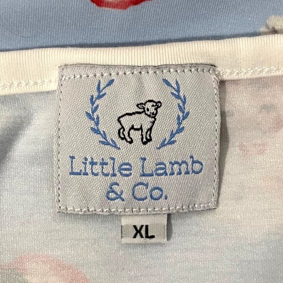 Little Lamb & Co Womens Pajama Top Pants Set XL Santa Claus Christmas Holiday - Picture 3 of 7